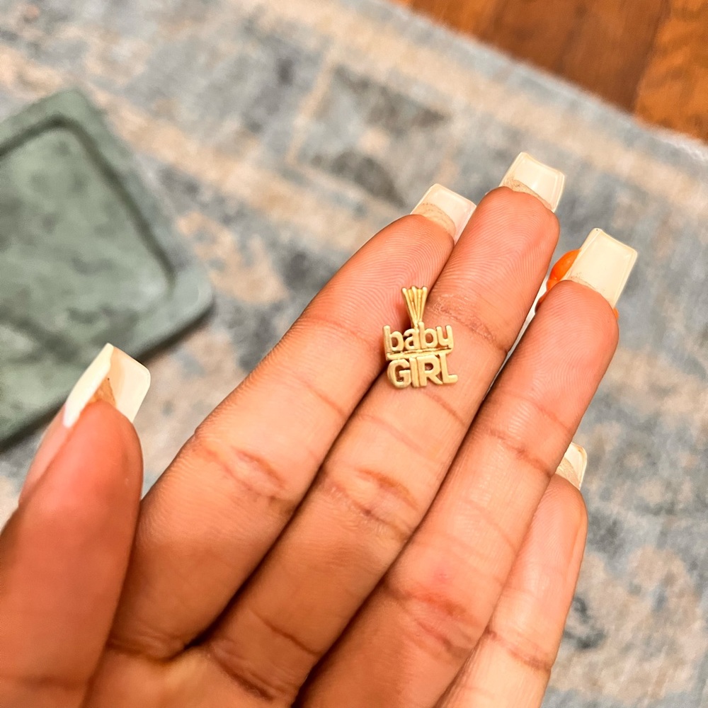 Vintage 14k Gold “Baby Girl” Pendant